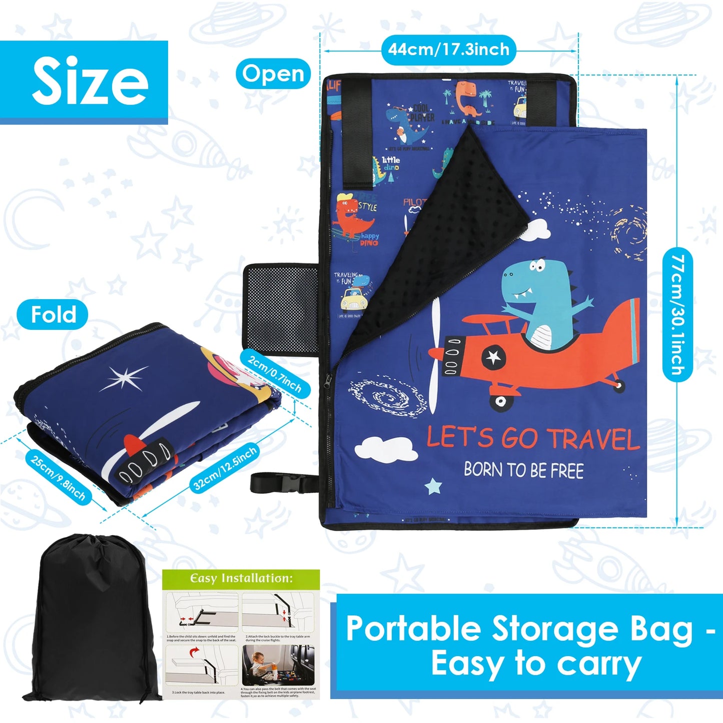 Kids Travel Airplane Bed