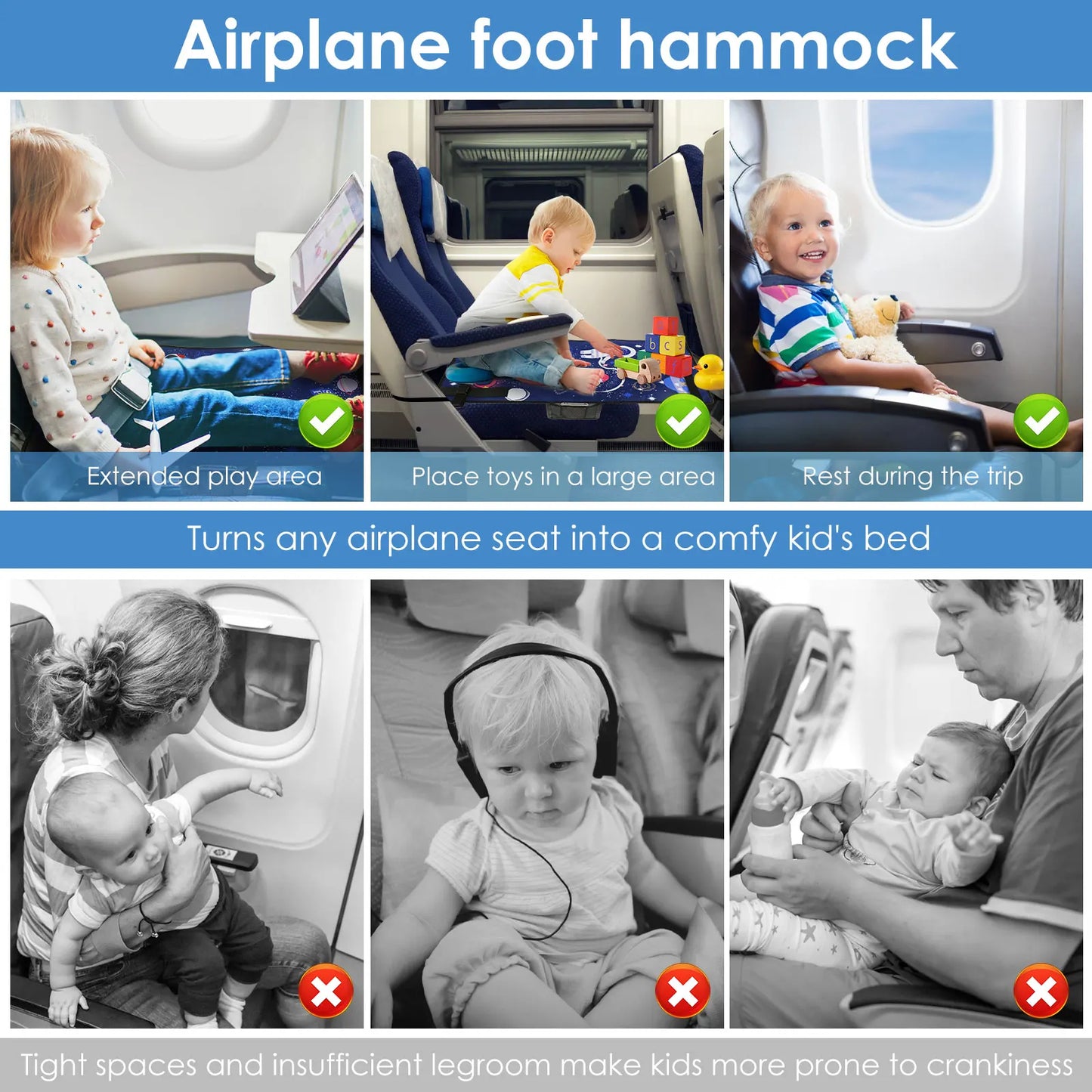 Kids Travel Airplane Bed