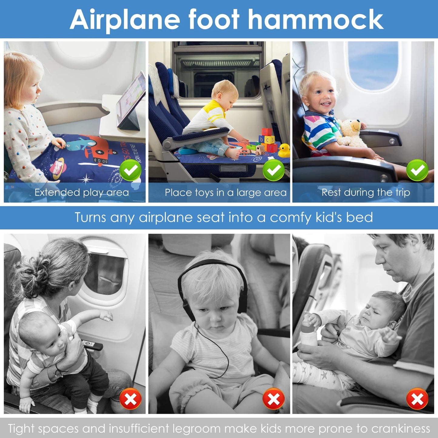 Kids Travel Airplane Bed